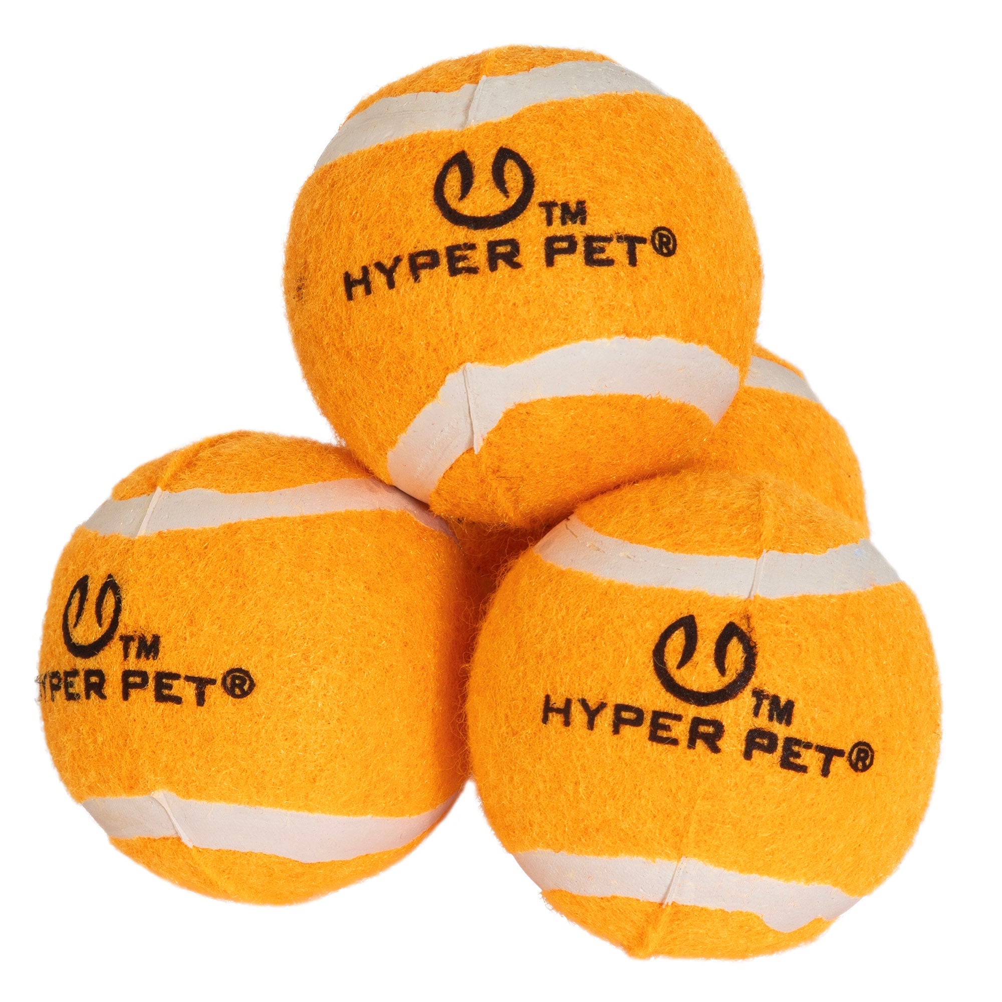 Hyper Pet Blaze Orange Tennis Balls 4 Pack