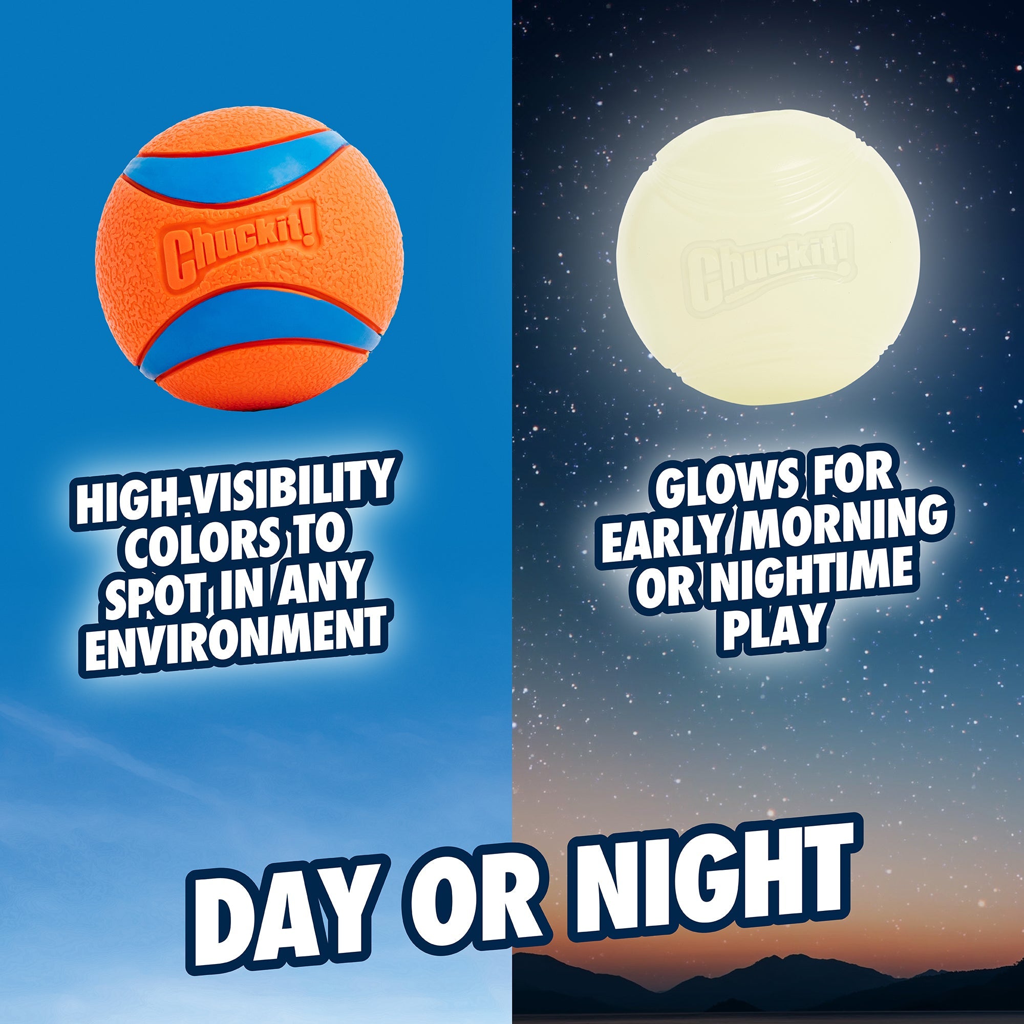 Chuckit! Day & Night Ultra Ball Large 2 Pack