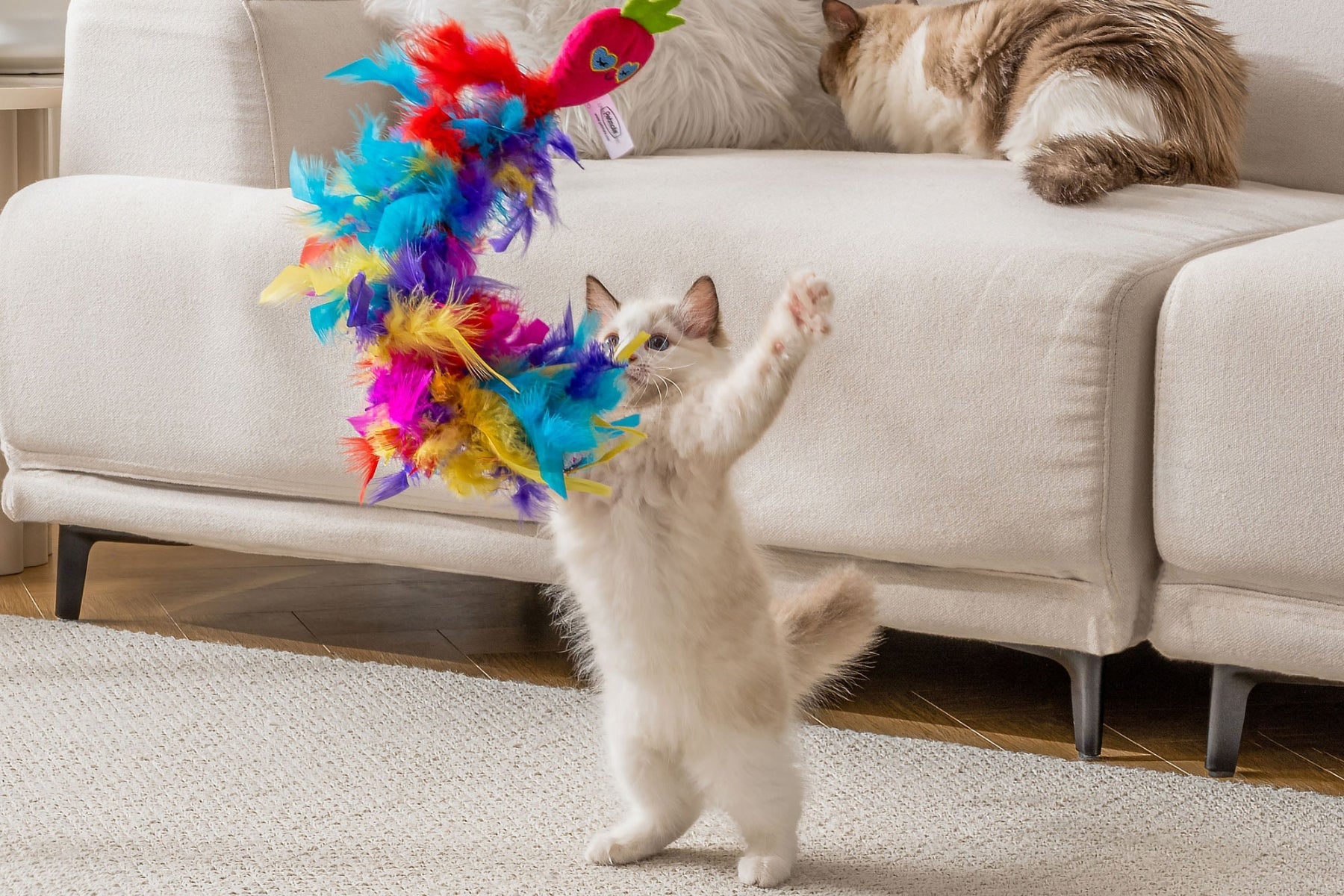 Quirky Kitty Sassy Strawpurry Super Feather Wand
